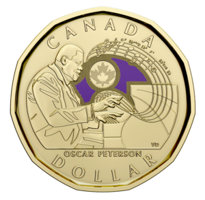 2022 1-dollar - Oscar Peterson - Coloured reverse
